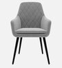 Modern Dining Chair With Armrest In Light Grey Color
