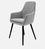Modern Dining Chair With Armrest In Light Grey Color