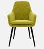 Modern Dining Chair With Armrest In Green Color