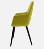 Modern Dining Chair With Armrest In Green Color