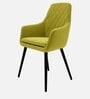 Modern Dining Chair With Armrest In Green Color