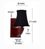 Premium Wood Wall Light with Black Cotton Shade & Study Room