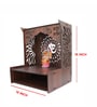 Premium Wooden Temple for Home with Spacious Shelf & Inbuilt Focus Lights