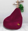 Premium XL Size Bean Bag with Beans in Maroon Colour