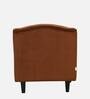 Prescot Velvet Full Back Lounge Chair In Rust Brown Colour