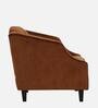 Prescot Velvet Full Back Lounge Chair In Rust Brown Colour