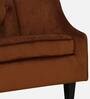 Prescot Velvet Full Back Lounge Chair In Rust Brown Colour