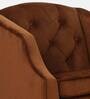 Prescot Velvet Full Back Lounge Chair In Rust Brown Colour