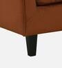 Prescot Velvet Full Back Lounge Chair In Rust Brown Colour