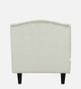 Prescot Velvet Full Back Lounge Chair In White Colour