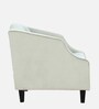 Prescot Velvet Full Back Lounge Chair In White Colour