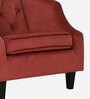 Prescot Velvet Full Back Lounge Chair In Maroon Colour