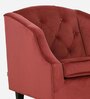 Prescot Velvet Full Back Lounge Chair In Maroon Colour
