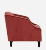 Prescot Velvet Full Back Lounge Chair In Maroon Colour