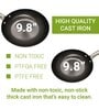 Preseasoned Cast Iron 24 cm  Non Toxic and Coating Free FryPan