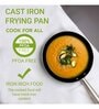 Preseasoned Cast Iron 24 cm  Non Toxic and Coating Free FryPan