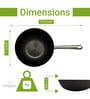 Preseasoned Cast Iron  S1228 cm  Non Toxic and Coating Free Wok