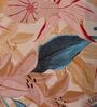 Peach Floral 144 TC Cotton Double Size Bedsheet With 2 Pillow Covers