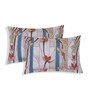 Pink Floral 144 TC Cotton Double Size Bedsheet With 2 Pillow Covers