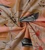 Blue Floral 144 TC Cotton Double Size Bedsheet With 2 Pillow Covers