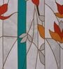 Blue Floral 144 TC Cotton Double Size Bedsheet With 2 Pillow Covers