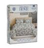 Brown Floral 144 TC Cotton Double Size Bedsheet With 2 Pillow Covers