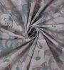 Brown Floral 144 TC Cotton Double Size Bedsheet With 2 Pillow Covers
