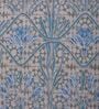 Blue Vertical Floral 144 TC Cotton Double Size Bedsheet With 2 Pillow Covers
