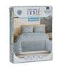 Blue Vertical Floral 144 TC Cotton Double Size Bedsheet With 2 Pillow Covers