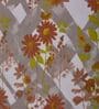 Red Vertical Floral 144 TC Cotton Double Size Bedsheet With 2 Pillow Covers