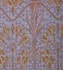 Purple Vertical Floral 144 TC Cotton Double Size Bedsheet With 2 Pillow Covers
