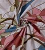Blue Floral 144 TC Cotton Fitted King Sized Bedsheet With 2 Pillow Covers
