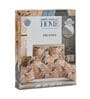 Blue Floral 144 TC Cotton Fitted King Sized Bedsheet With 2 Pillow Covers