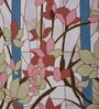 Blue Floral 144 TC Cotton Fitted King Sized Bedsheet With 2 Pillow Covers