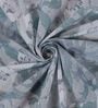 Green Floral 144 TC Cotton Fitted King Sized Bedsheet With 2 Pillow Covers