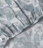 Green Floral 144 TC Cotton Fitted King Sized Bedsheet With 2 Pillow Covers