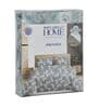 Green Floral 144 TC Cotton Fitted King Sized Bedsheet With 2 Pillow Covers