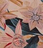 Blue Floral 144 TC Cotton Fitted King Sized Bedsheet With 2 Pillow Covers