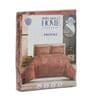 Pink Ptachwork 144 TC Cotton Fitted King Sized Bedsheet With 2 Pillow Covers