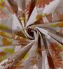 Grey Vertical Floral 144 TC Cotton Fitted King Sized Bedsheet With 2 Pillow Covers