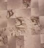Brown Abstract 144 TC Cotton King Sized Bedsheet With 2 Pillow Covers