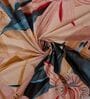 Blue Floral 144 TC Cotton King Sized Bedsheet With 2 Pillow Covers