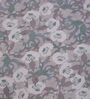 Brown Floral 144 TC Cotton King Sized Bedsheet With 2 Pillow Covers