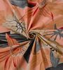 Peach Floral 144 TC Cotton King Sized Bedsheet With 2 Pillow Covers