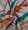 Blue Floral 144 TC Cotton King Sized Bedsheet With 2 Pillow Covers