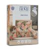 Peach Floral 144 TC Cotton King Sized Bedsheet With 2 Pillow Covers