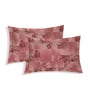 Pink Ptachwork 144 TC Cotton King Sized Bedsheet With 2 Pillow Covers