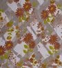 Red Vertical Floral 144 TC Cotton King Sized Bedsheet With 2 Pillow Covers