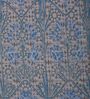 Blue Vertical Floral 144 TC Cotton King Sized Bedsheet With 2 Pillow Covers