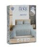 Blue Vertical Floral 144 TC Cotton King Sized Bedsheet With 2 Pillow Covers